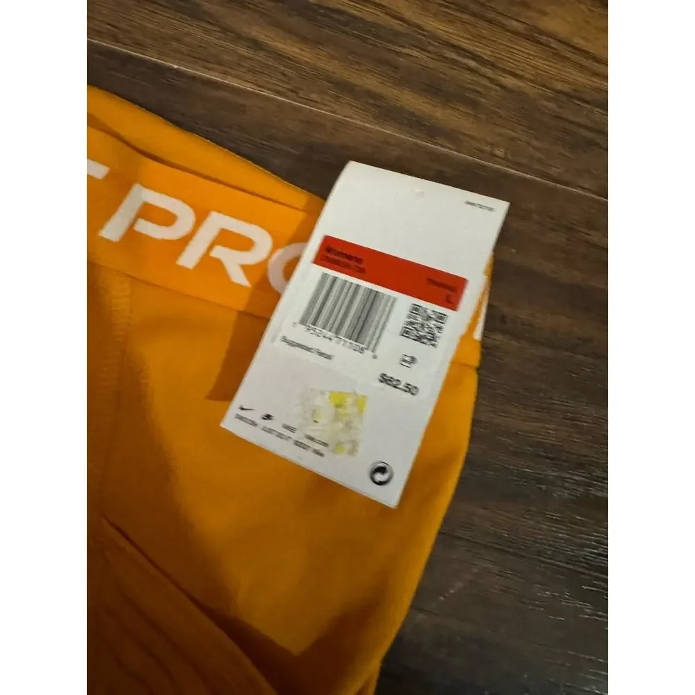 Nike Pro Women's Leggings Size L Light Curry High Waist Full Length Training